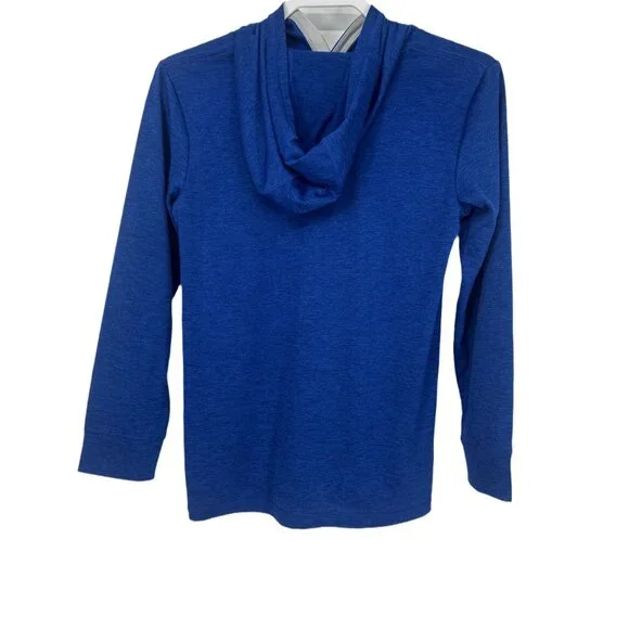 💙 Adidas Women’s Royal Blue Lightweight Hooded Shirt Pullover M 💙 - Picture 2 of 7